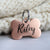 Engraved dog tag, personalized pet identification collar tag