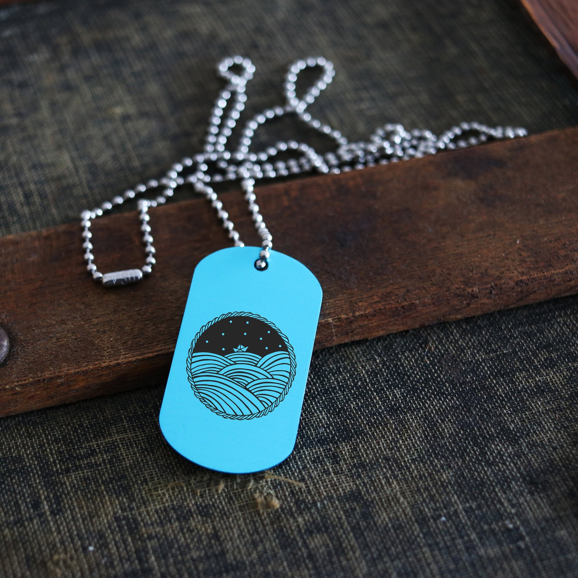 Laser Engraved Men's Dog Tag, Wedding Gift, Nautical Sailboat, Gifts For Him, Personalized Necklace, Custom Keychain, Key Chain, LGC10478