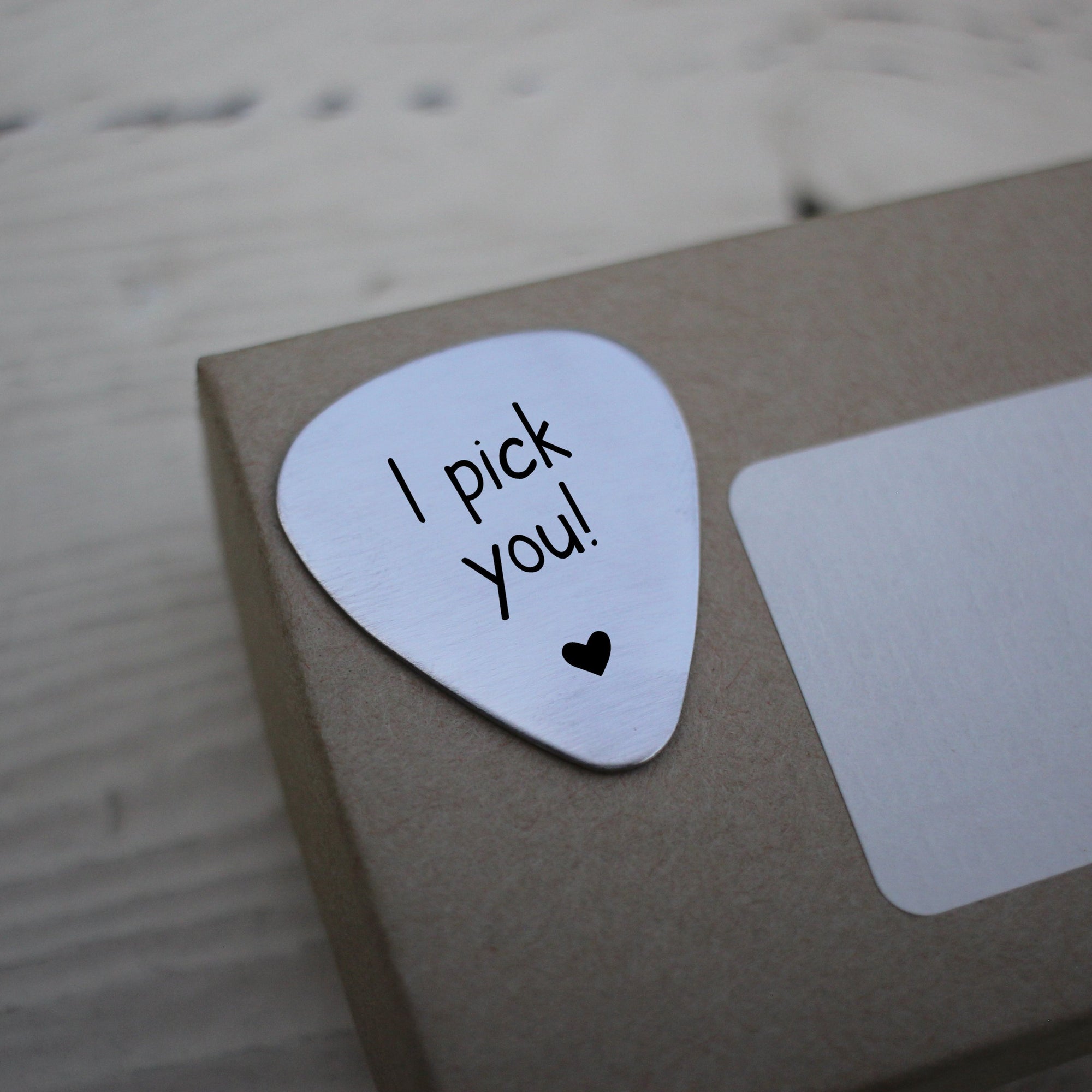 Laser Engraved Custom Guitar Pick, I Pick You, Personalized for Husband or Boyfriend, Anniversary Gift, LGC10366
