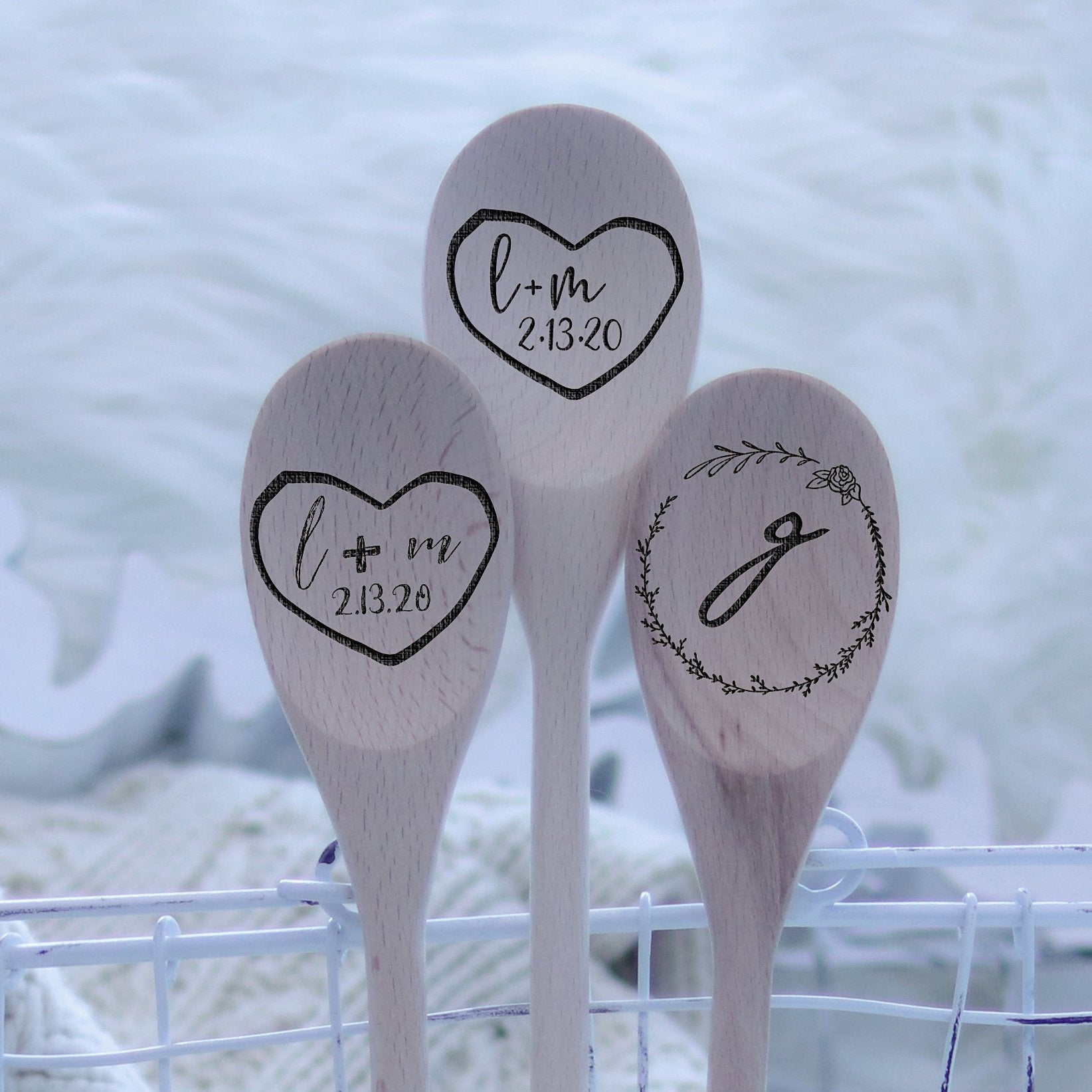 Laser Engraved Personalized Spoon, Custom Gift for Couple, Initials, Wedding Gift for Him and Her, For Men or Women, LGC10556